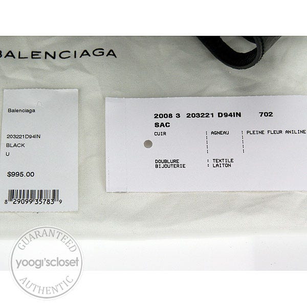 Balenciaga certificate of authenticity hotsell