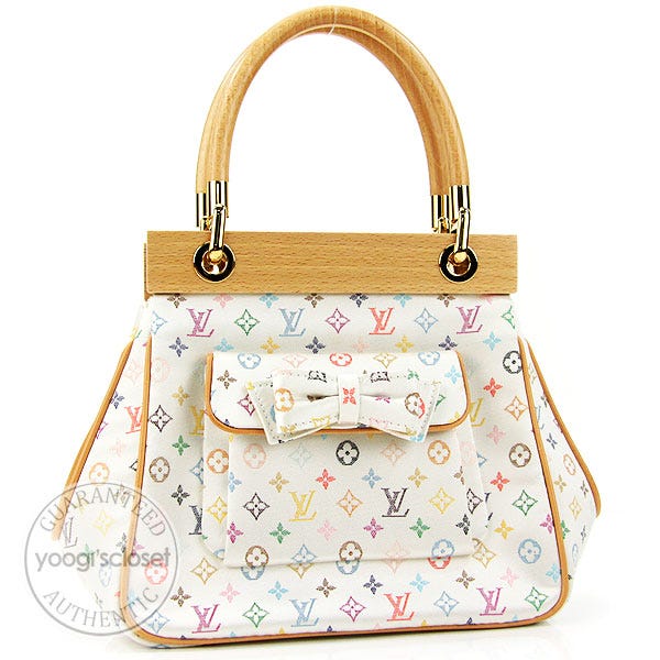 Louis Vuitton Limited Edition Silk- Satin Multicolore Alberia Evening Bag