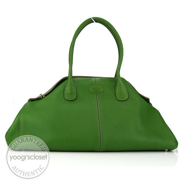 Tod's Green Leather Girelli East/West Bag | Yoogi's Closet