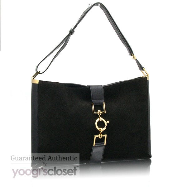 Gucci Dark Brown Suede Shoulder Bag