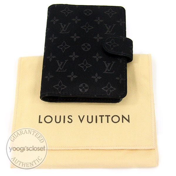 Louis Vuitton Black Mini Lin Monogram Silk Satin Shimmer Small Card Holder  - Yoogi's Closet