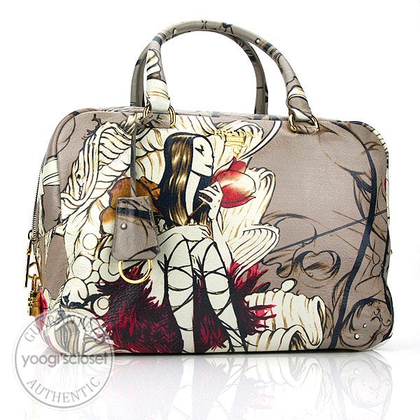 Prada Limited Edition Astro Cervo Lux Print Fairy Bag BL0515