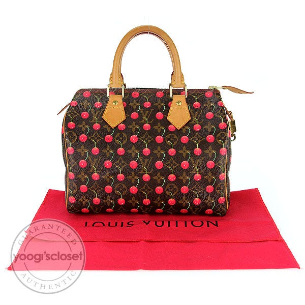 Louis Vuitton Limited Edition Cerises Monogram Speedy 25 Bag - Yoogi's  Closet