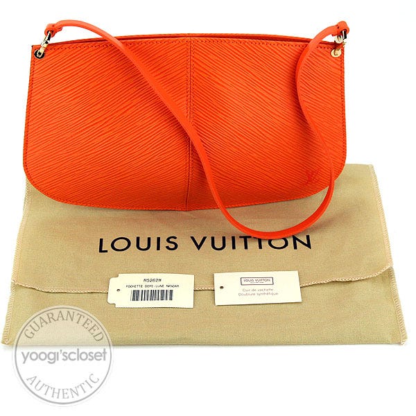 Louis Vuitton Louis Vuitton Pochette Demi Lune Orange Epi Leather