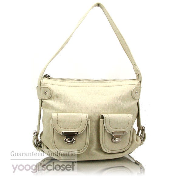 Marc Jacobs White Leather Multi-pocket Shoulder Bag