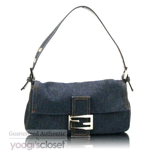 Fendi Dark Denim Baguette Bag