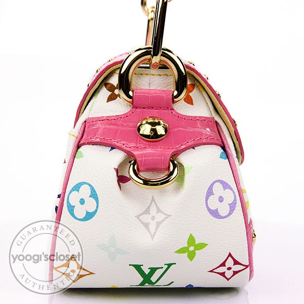 Louis Vuitton Limited Edition Pink Alligator White Monogram Multicolore  Marilyn Bag - Yoogi's Closet