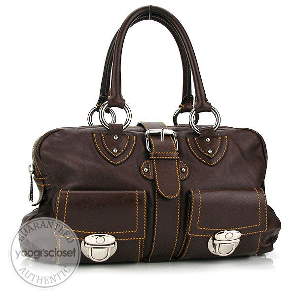 Marc popular Jacobs (nwt) Large Cognac Lambskin Belted Satchel