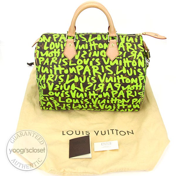 Louis Vuitton Limited Edition Vert Graffiti Stephen Sprouse Speedy