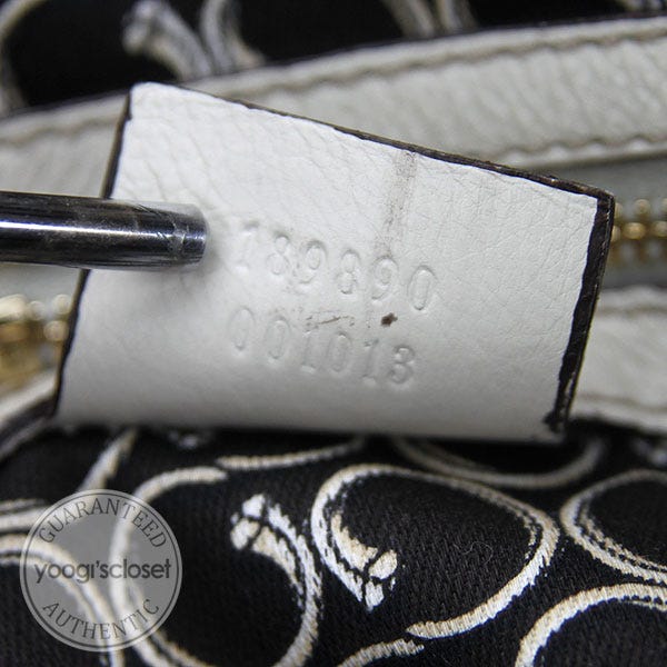 Gucci Ivory Leather Horsebit Nail Medium Boston Bag