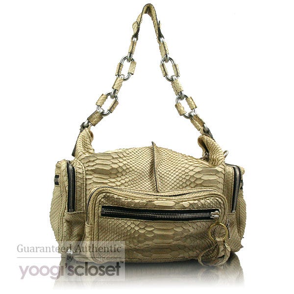 Chloe Cream Python Square Betty Bag Yoogi s Closet