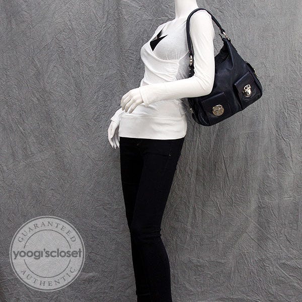 Marc Jacobs Black Patent Leather Large Multipocket Bag