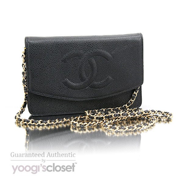 Chanel Black Caviar Wallet-Clutch Bag