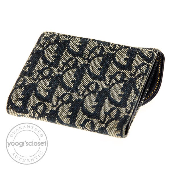 小物 Dior compact wallet Y0717 Dior Montaigne Compact Wallet Leather Black Logo