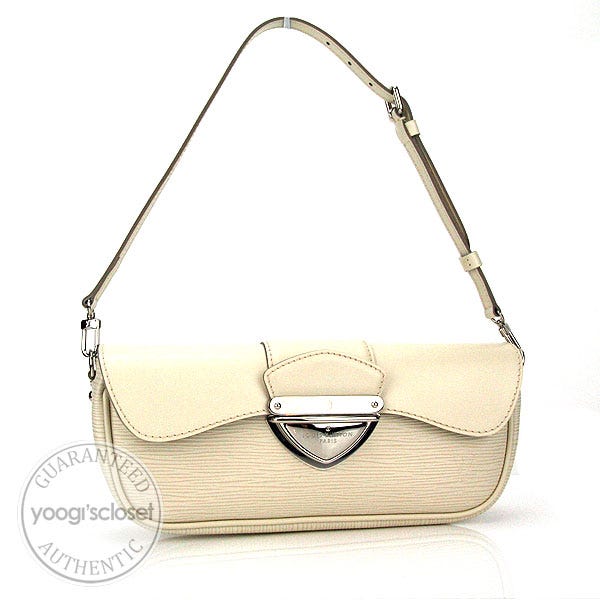Louis Vuitton Ivory Epi Leather Montaigne Clutch Bag
