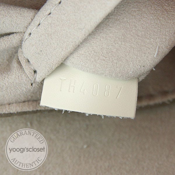 Louis Vuitton White Epi Leather Montaigne Clutch Bag - Yoogi's Closet