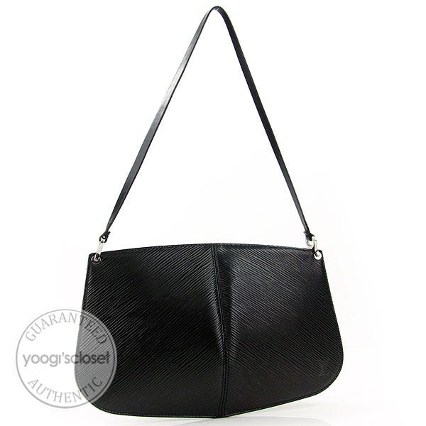 Louis Vuitton Black Epi Leather Pochette Demi-Lune Bag