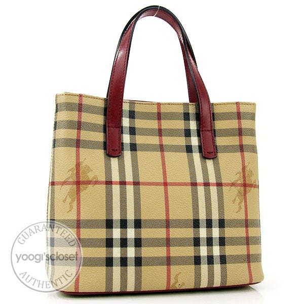 Burberry Haymarket Nova-Check Small Tote Bag