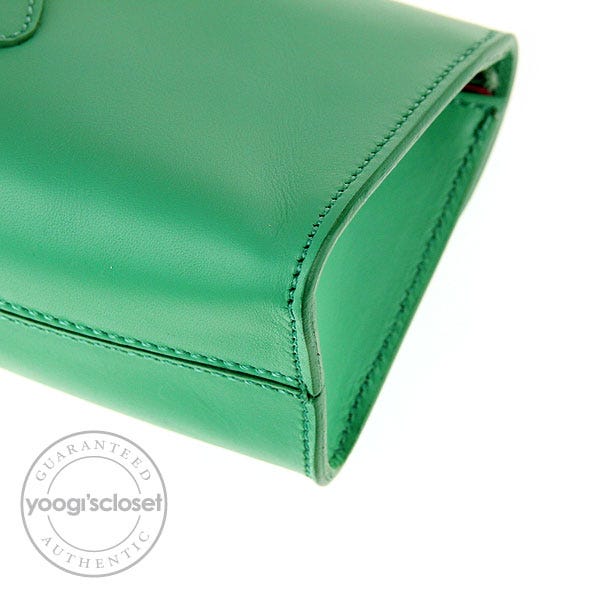 Jimmy Choo Mint Green Leather Mini Tulita Clutch Bag | Yoogi's Closet