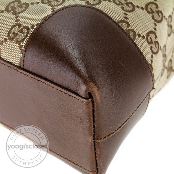 Gucci Beige/Ebony GG Fabric Small Shoulder Bag | Yoogi's Closet