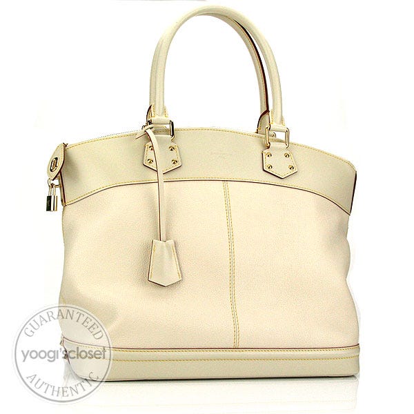 Louis Vuitton White Suhali Lockit GM Bag