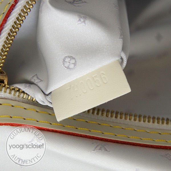 Louis Vuitton White Suhali Leather Lockit GM Bag - Yoogi's Closet