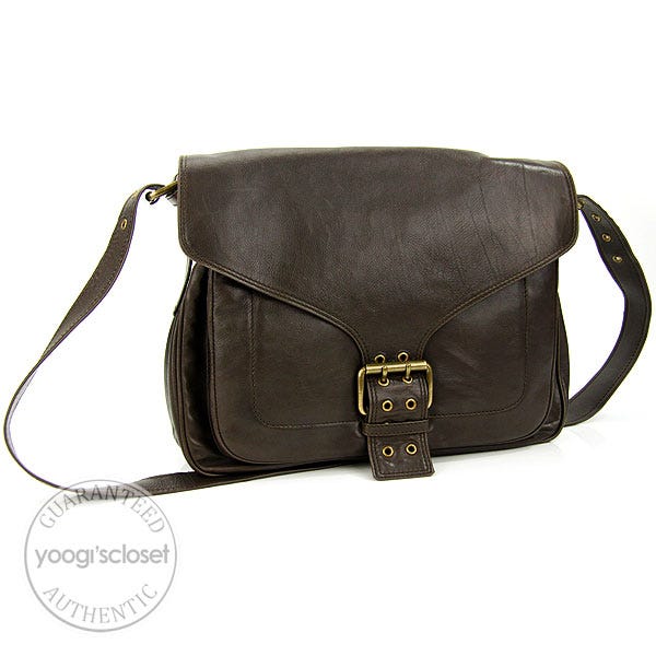 Marc Jacobs Brown Leather Messenger Bag