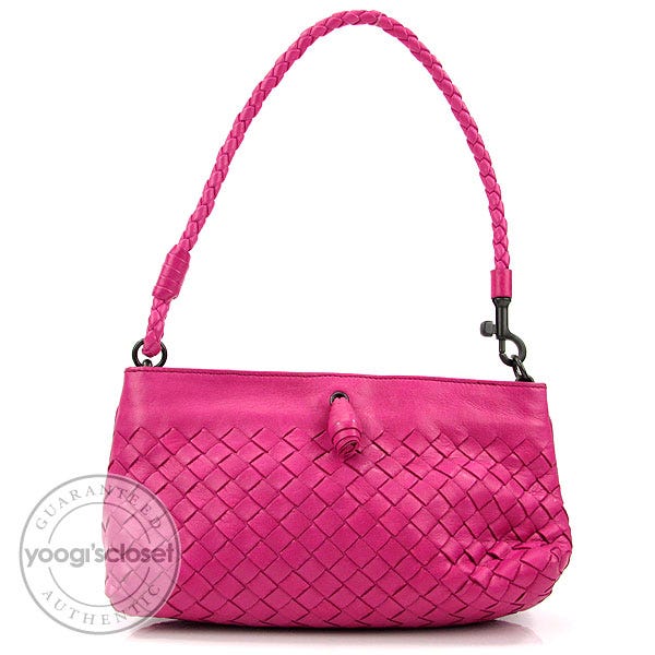 Bottega Veneta Fuchsia Intrecciato Nappa Mini Ponza Bag