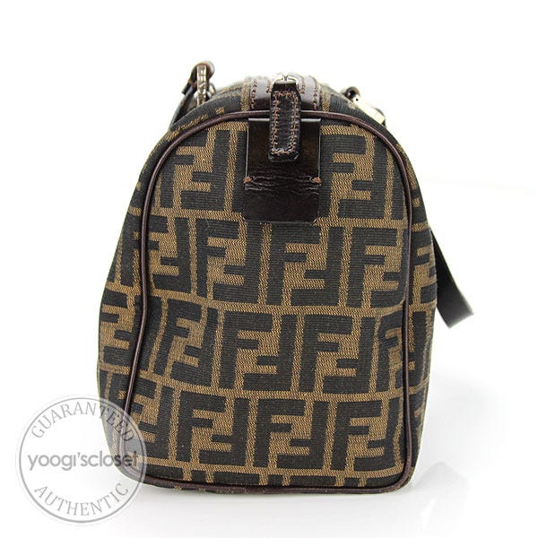 Fendi Tobacco Zucca Canvas Bowler Bag