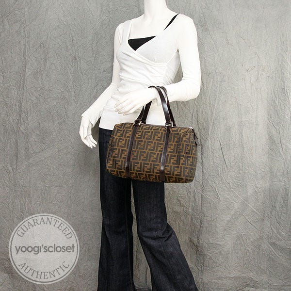 Fendi Tobacco Zucca Canvas Bowler Bag