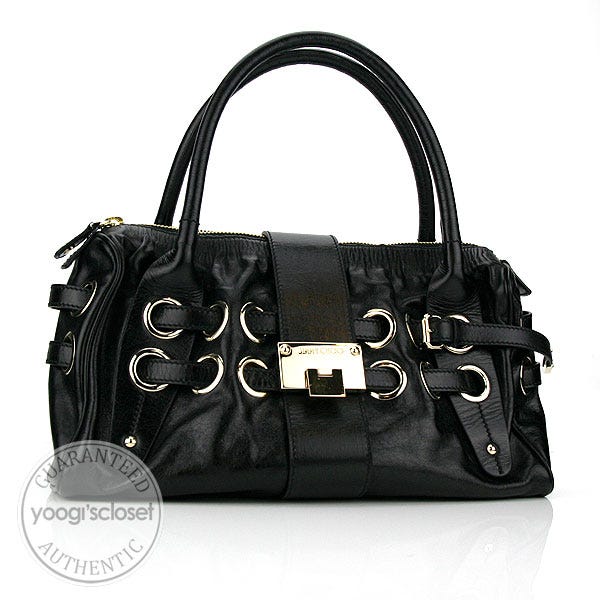 Jimmy Choo Black Leather Rana Small Tote Bag