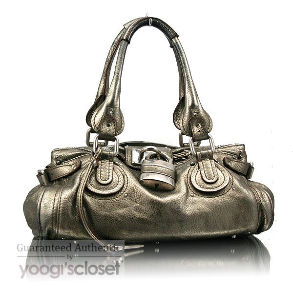 Chloe Metallic Bronze Paddington Satchel Bag