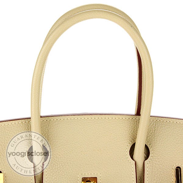 Hermes 30cm Parchemin Veau Togo Leather Gold Hardware Birkin Bag