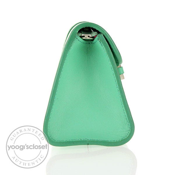 Jimmy Choo Mint Green Leather Mini Tulita Clutch Bag | Yoogi's Closet