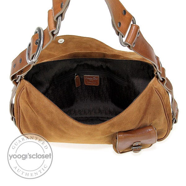 Christian Dior Tan Suede Medium Gaucho Bag | Yoogi's Closet