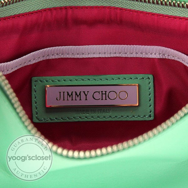 Jimmy Choo Mint Green Leather Mini Tulita Clutch Bag | Yoogi's Closet