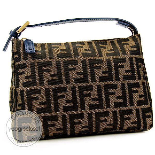 Fendi Tobacco Zucca Canvas Pochette Bag - 8NO005
