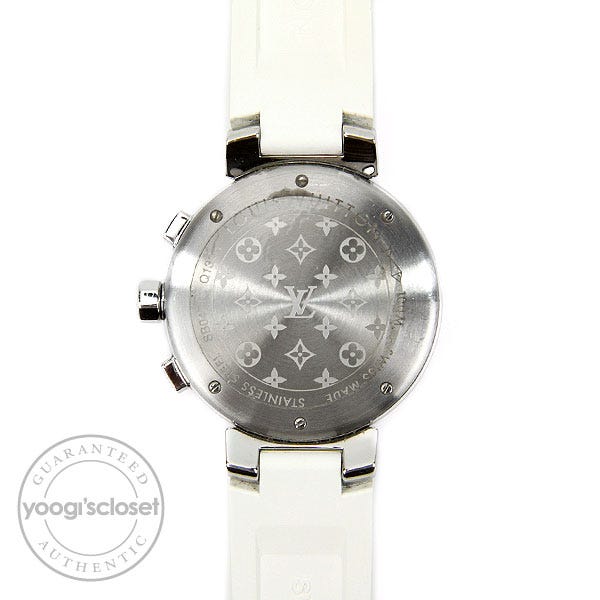 LOUIS VUITTON Tambour Lovely Cup PM Q12M0 Diamond White Shell Dial