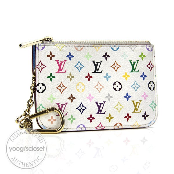 Louis Vuitton White Multicolore Key and Change Holder