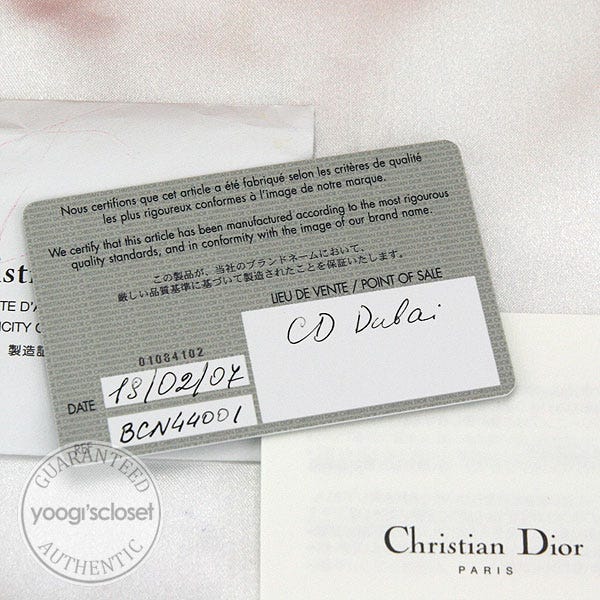 Authentic Dior gift card