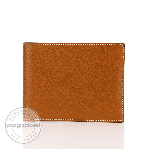 Hermes Gold Epsom Leather MC2 Wallet