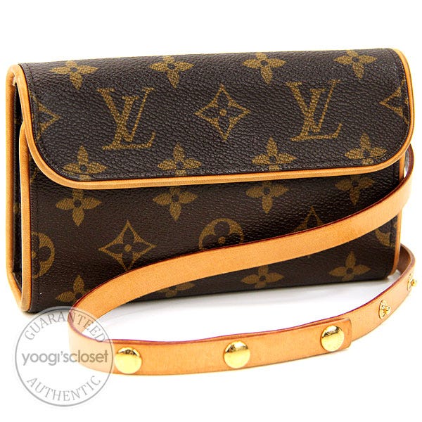 Louis Vuitton Monogram Canvas Pochette Florentine Bag with Belt