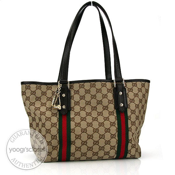 Gucci Beige/Ebony GG Fabric Jolicoeur Medium Tote Bag