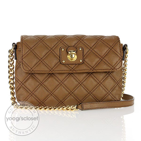 Marc Jacobs Beige Quilted Leather Large Single Bag