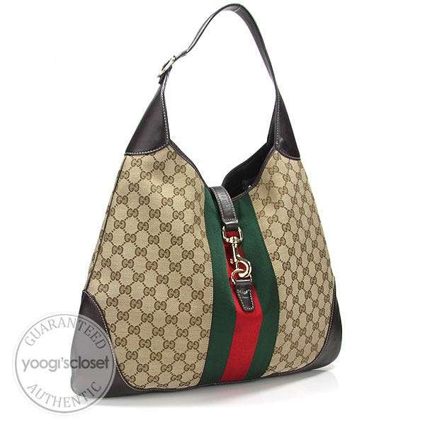Gucci Beige/Ebony Jackie O Bouvier Large Hobo Bag