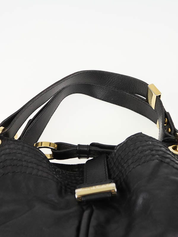 Jimmy Choo Black Leather Ayse Shoulder Bag | Yoogi's Closet
