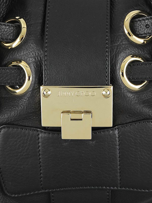 Jimmy Choo Black Calfskin Leather Ramona Bag | Yoogi's Closet