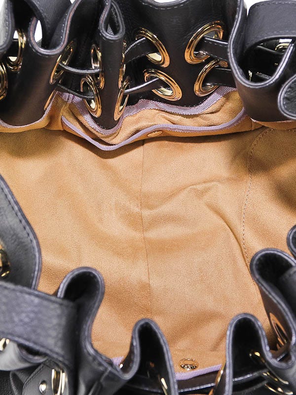 Jimmy Choo Black Calfskin Leather Ramona Bag | Yoogi's Closet