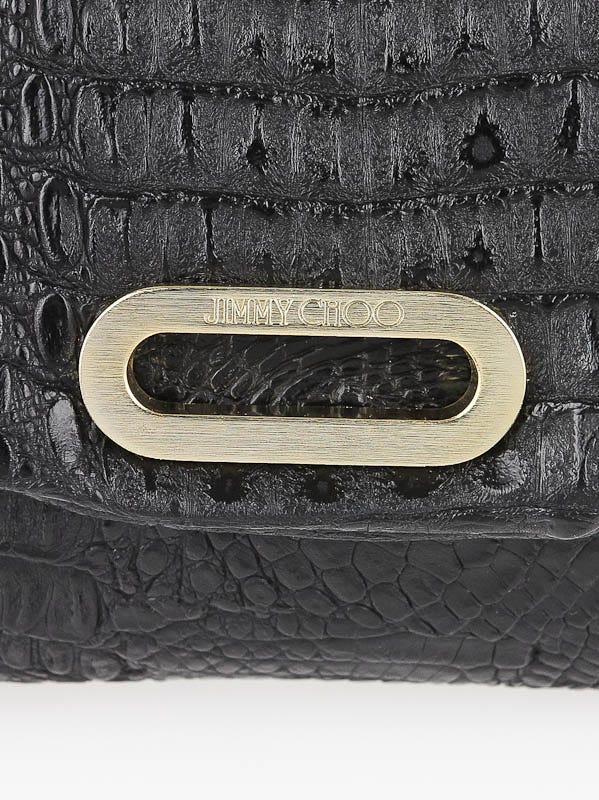 長財布 JIMMY CHOO JC CROC EMBOSSED CLUTCH AND WALLET Buy Jimmy Choo Palace Croc-Embossed Clutch with Chain Strap