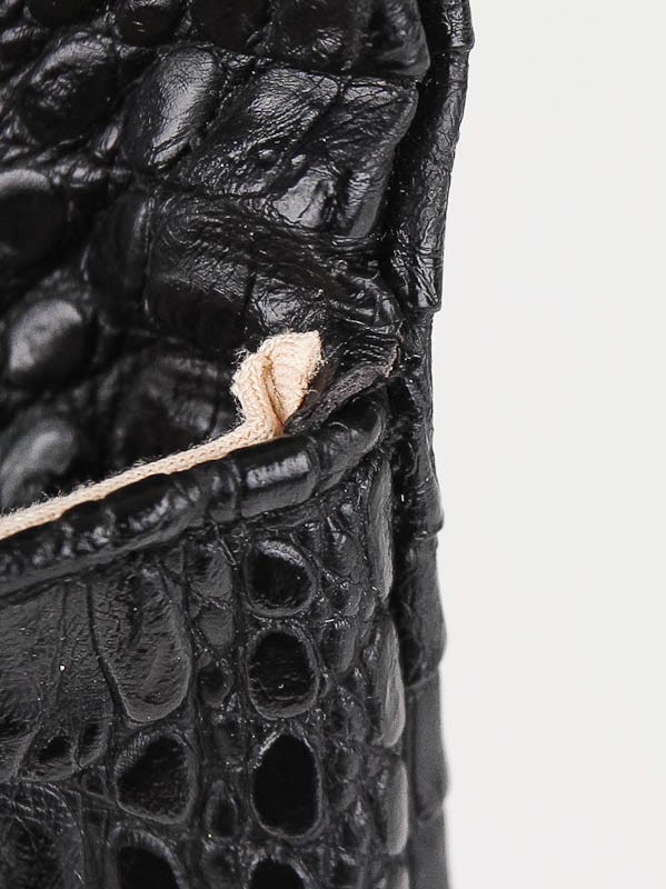 Jimmy Choo JC SATCHEL M CROC EMBOSSED ショルダーバッグ JC SATCHEL M | Black Croc-Embossed Leather Satchel Bag